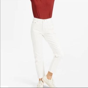 Everlane The 90’s Cheeky Straight Leg High-Rise Bone Jeans
